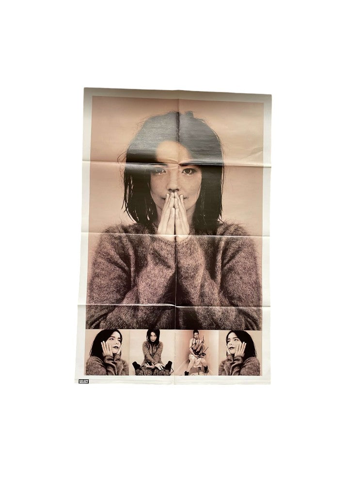 90's BJORK Debut Folded promotional Poster