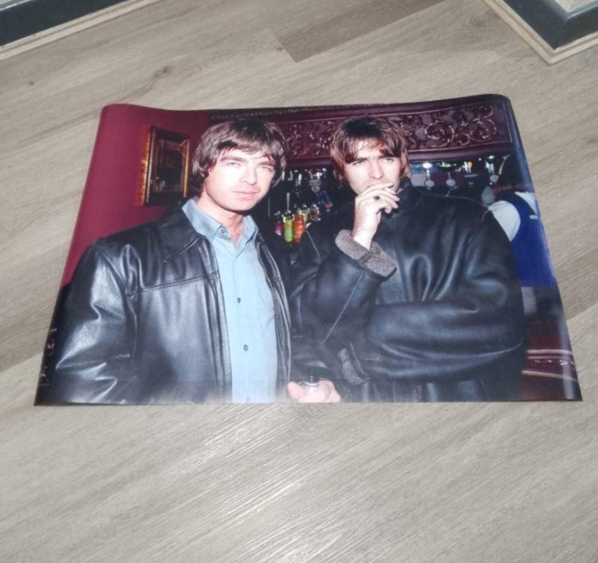 90's Oasis Liam & Noel Promotional poster