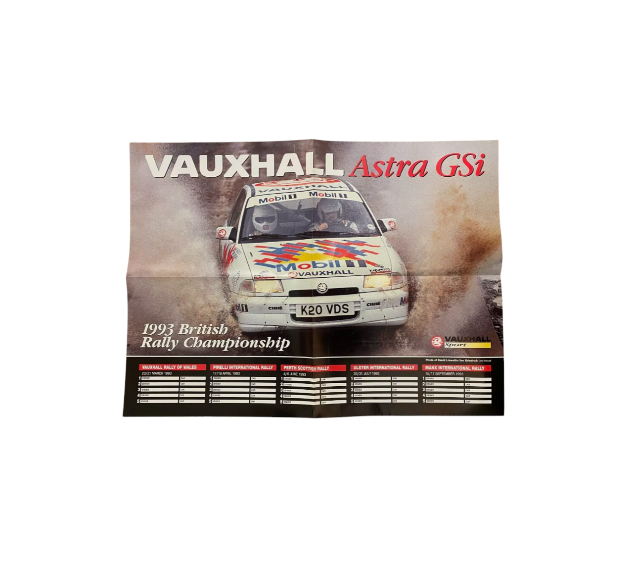 1993 Vauxhall Astra Rally Fold out promotional car Poster