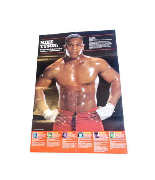 1990 Mike Tyson Folded Promotional poster