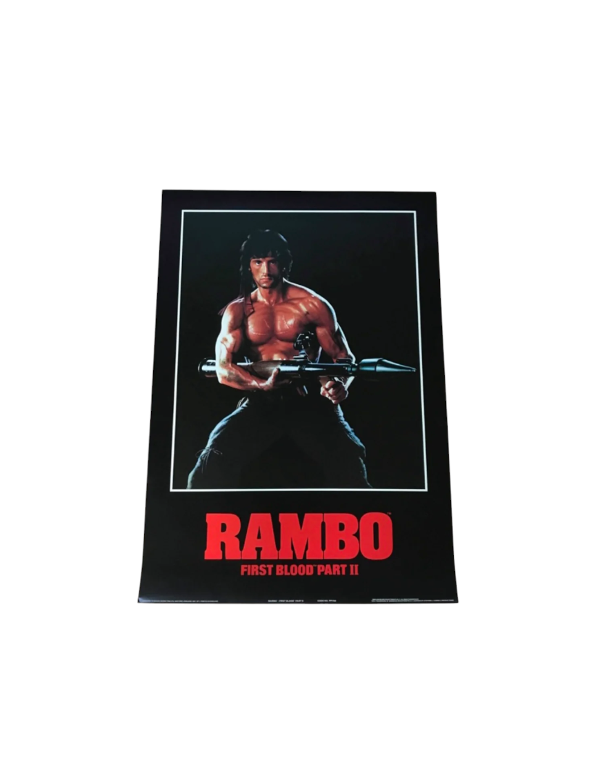 90s RAMBO "First blood Pt 2" Movie promotional Poster