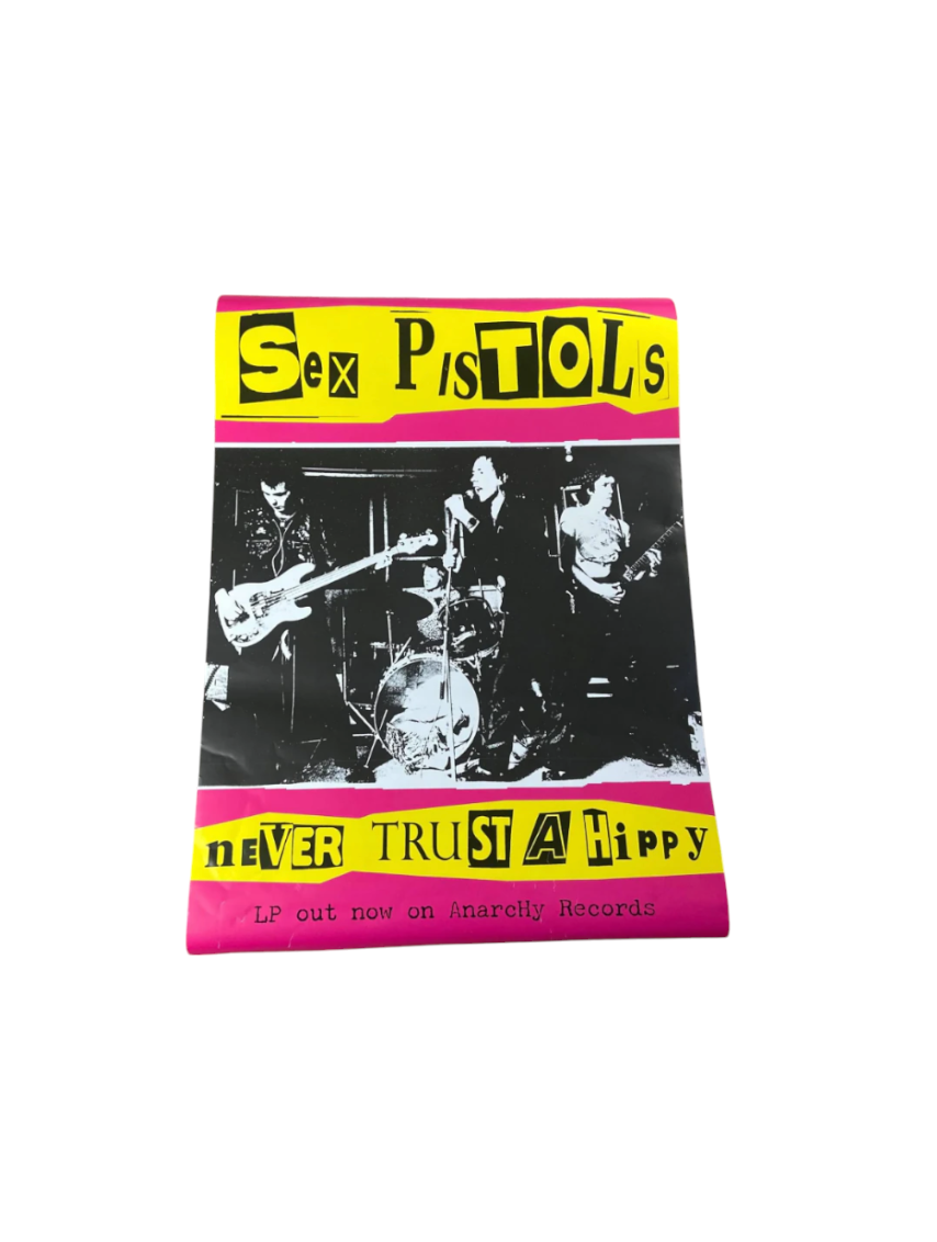 Sex Pistols "Never Trust A Hippy" promotional Poster