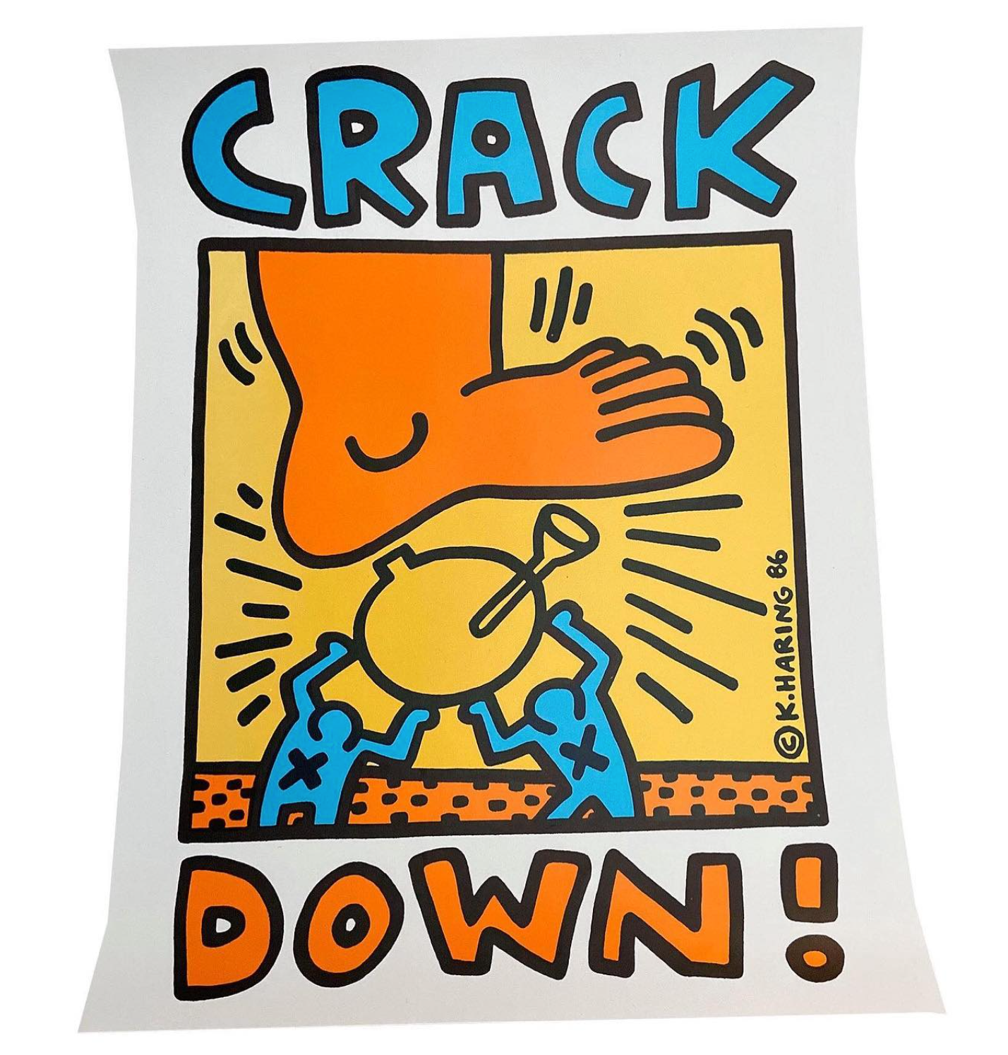 Keith Haring "Crack down" Poster